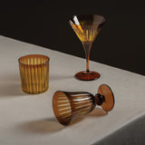 Prism Double Old Fashioned Glasses - Amber (Set of 4)