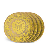 Fortuny Orsini Yellow Dessert Plates (Set of 4)