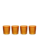 Prism Double Old Fashioned Glasses - Amber (Set of 4)