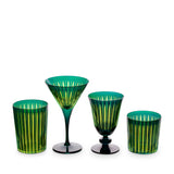 Prism Wine Glasses - Green (Set of 4)