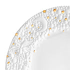 Haas Mojave Dinnerware Set of 3 - White + Gold