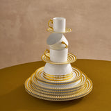 Perlée Gold Espresso Cup + Saucer (Set of 6)