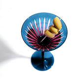 Prism Martini Glasses - Blue (Set of 4)