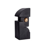 Cubisme One Bookend in Black and Gold - Crafted from Lightly Textured Earthenware - Simple Geometric Shape with Subtle Style