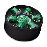 Malachite Espresso Cup and Saucer in Green - Made of Limoges Porcelain and Earthenware - Hand-Gilded with 24K Gold Accent