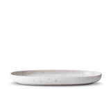Medium Terra Oval Platter in Stone - Hand-Crafted from Porcelain and Glazed Meticulously - Organic Shape