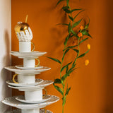 Beehive Honeypot by L'OBJET - Elevated Geometric Shapes - Adorned with Hand-Gilded Drips of 24K Gold