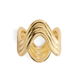 Ripple Napkin Rings  (Set of 4) - Gold