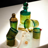 Prism Ice Bucket + Tongs - Green