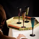Prism Champagne Flutes - Assorted (Set of 4)