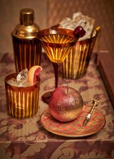 Prism Double Old Fashioned Glasses - Amber  (Set of 4)