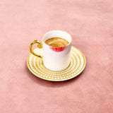 Perlée Gold Espresso Cup + Saucer (Set of 6)