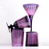 Prism Highball Glasses- Purple (Set of 4)