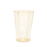 Hex Water Glass in Gold by L'OBJET - Hand-Crafted with Intricate Geometric Style - Versatile for Form and Function