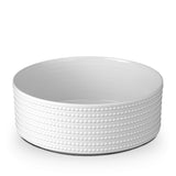 Large Perlée Deep Bowl in White - Timeless and Sophisticated Dinnerware Crafted from Limoges Porcelain