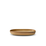 Small Terra Oval Platter in Leather by L'OBJET - Hand-Crafted from Porcelain and Glazed Meticulously - Organic Shape