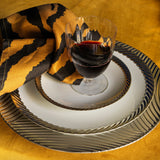 Platinum Corde Tableware - Nod to Old-World Silk Cords - Sculptural and Timeless with Hand-Painted Porcelain - Classic Craftsmanship